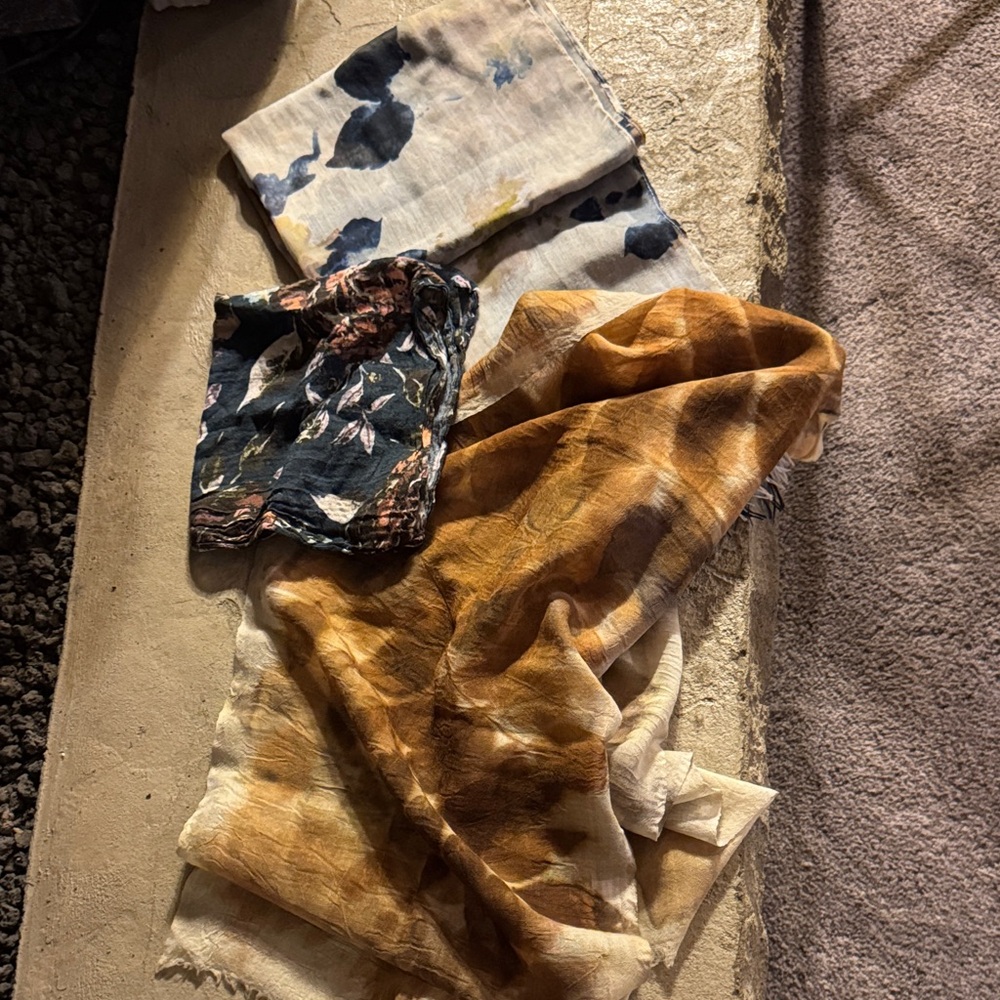 Elegant Floral and Abstract Scarves Set